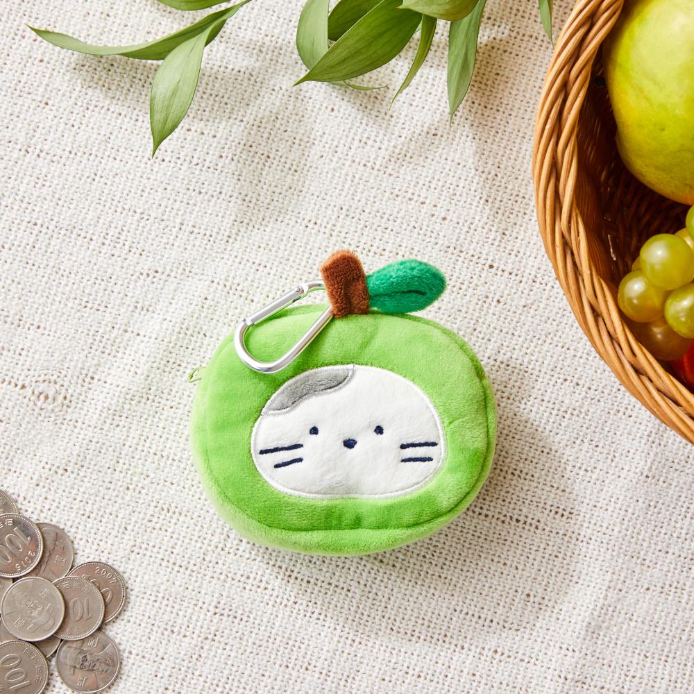 BT 애플팜 사과 밀크캣 코인 파우치 그린