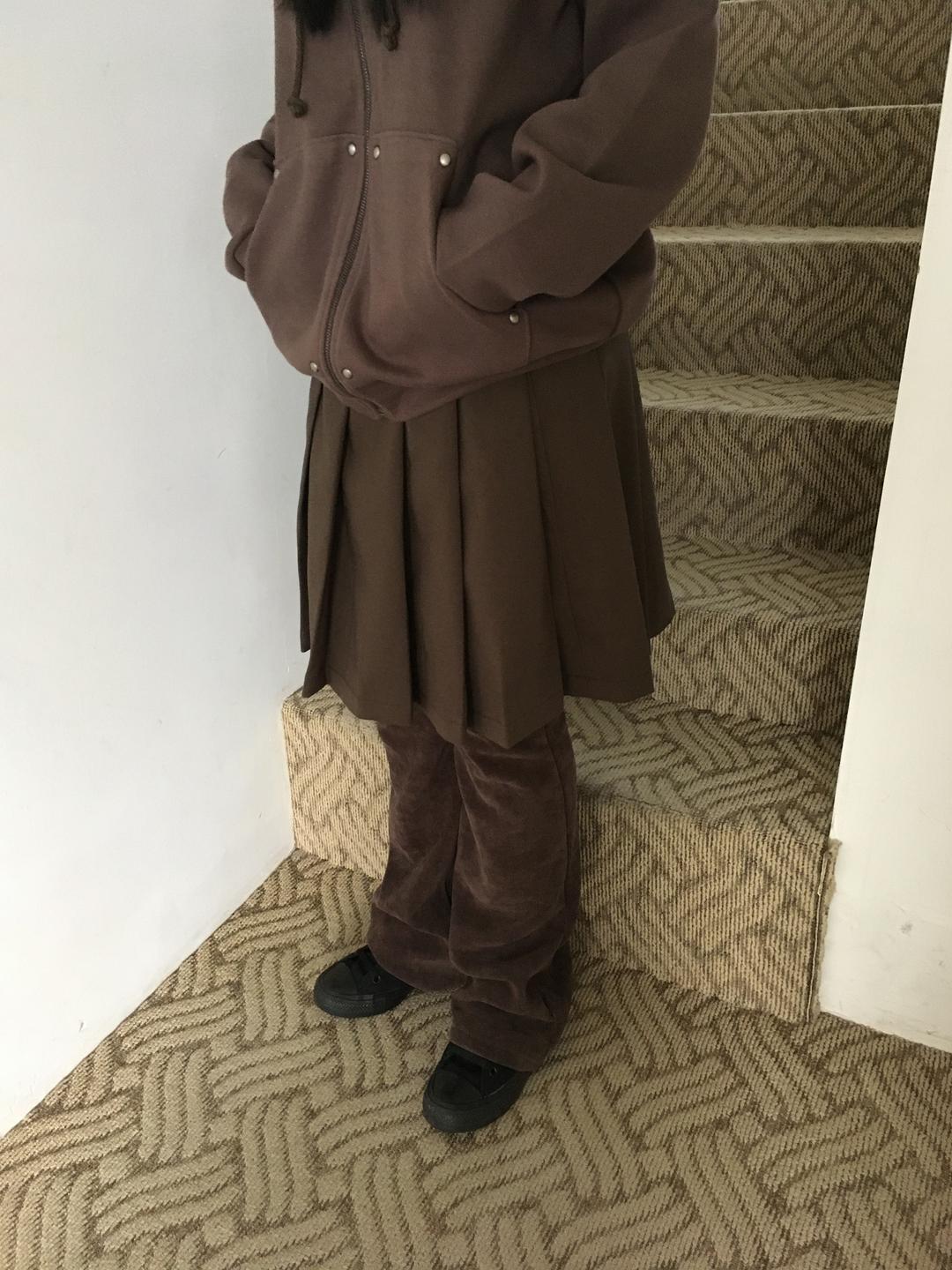 napping bootcut pants (brown)