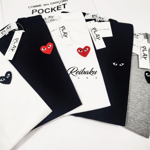 꼼데가르송 반팔티 기본와펜 남자 여자