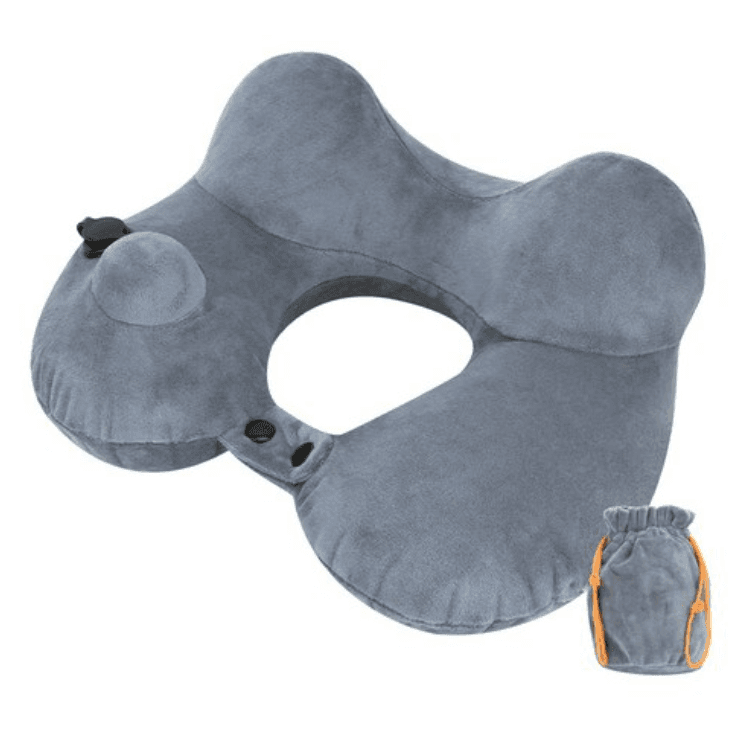 탐사 휴대용 똑딱이 에어펌프 목베개 + 파우치 - 쿠션/방석 | 쿠팡