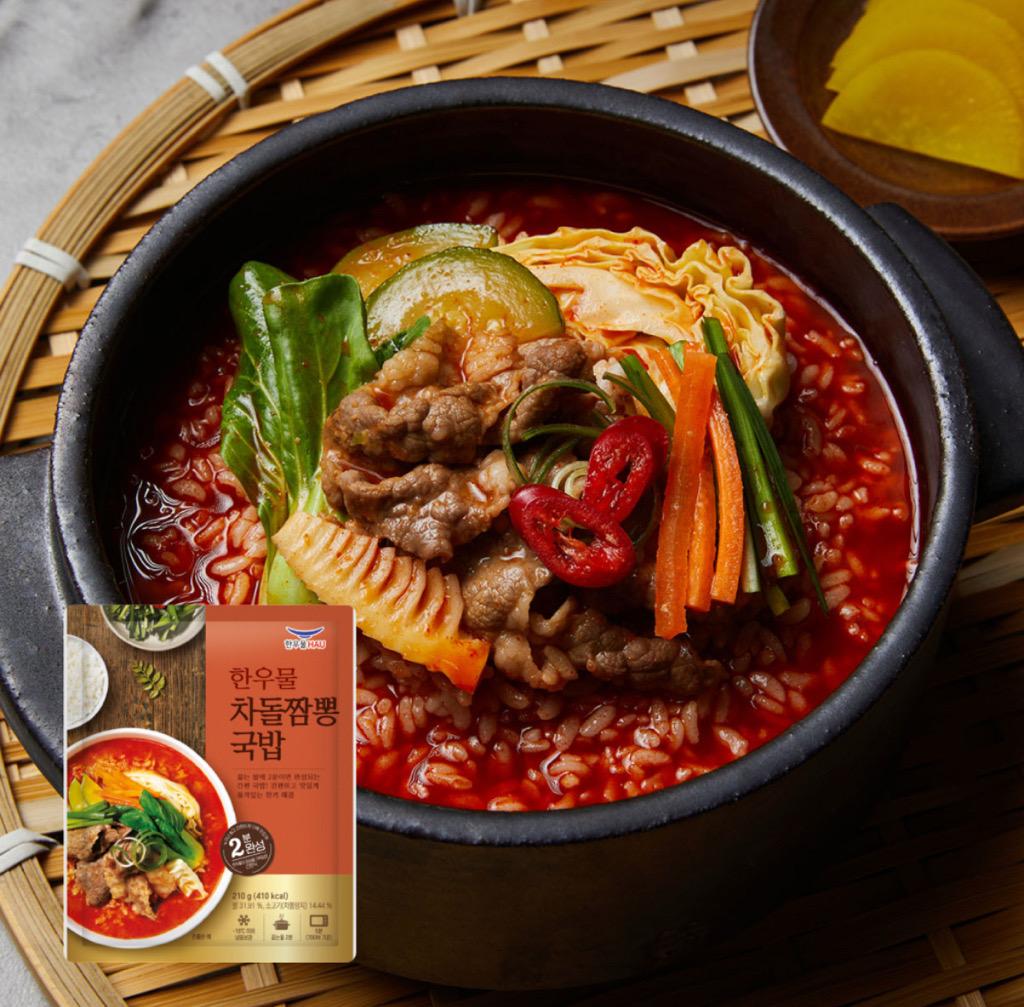 한우물 차돌 짬뽕 국밥 210g x 6봉 [원산지:상세설명에 표시]