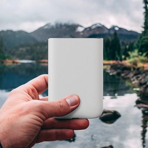 맥플러스 스태틱 무선 충전 맥세이프 보조배터리 5000mAh, STC-MPBP, 화이트