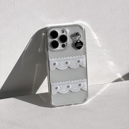 Lace mood ribbon jelly hard case (클리어)