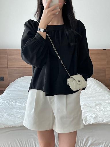 [버터당일배송] 봄 스퀘어 넥 블라우스