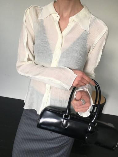 위아 카푸치노 셔츠 블라우스 (2COL)