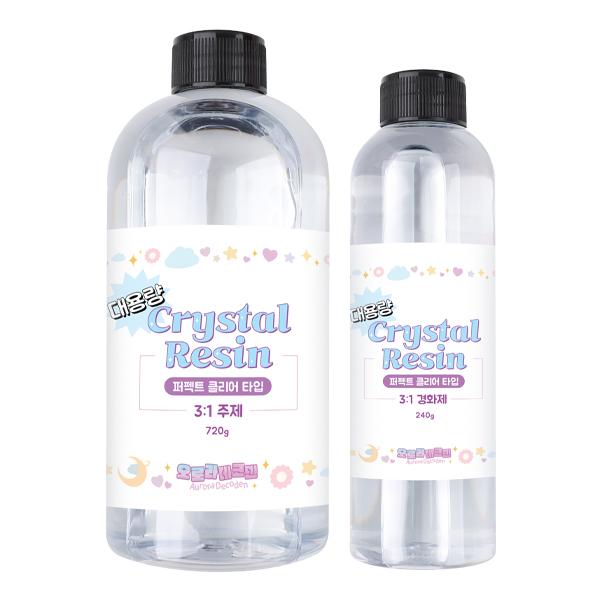 레진아트 대용량 2액형 크리스탈 레진 3대1 퍼팩트클리어 R001