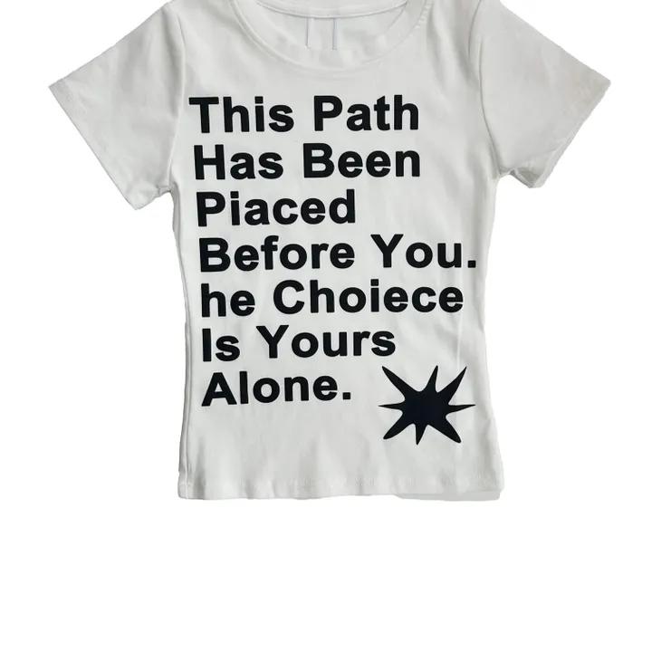 [3Size/Best] Black Letter Short Sleeve T