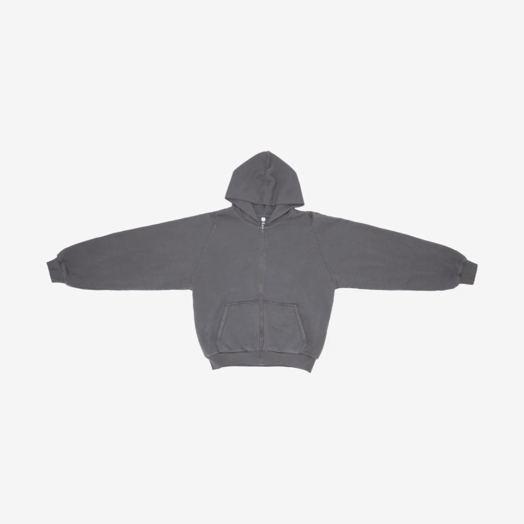 Yeezy YZY Zip-Up Hoodie Dark Grey