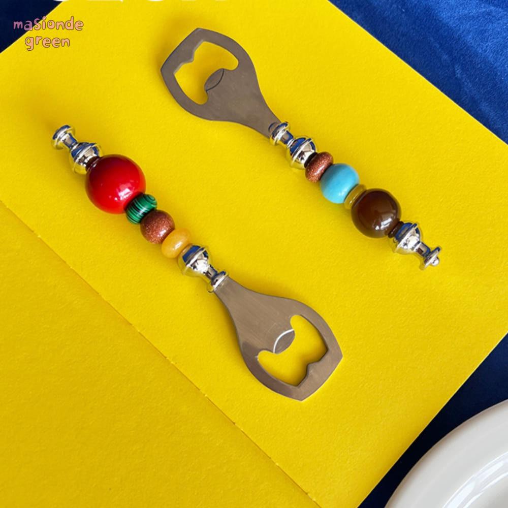 masiondegreen 메종드그린 병따개 컬러풀 비즈 시리즈 병따개 천연석 오프너