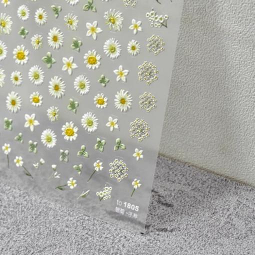 데이지 봄 꽃밭 엠보 토모니 네일 스티커 to 1805