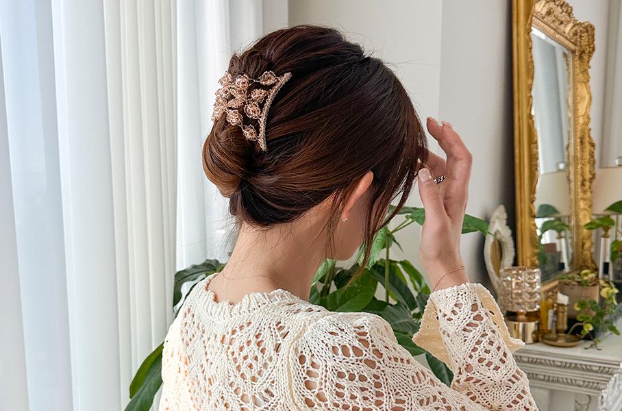 프리미엄 사라 콤보 빗핀 머리핀