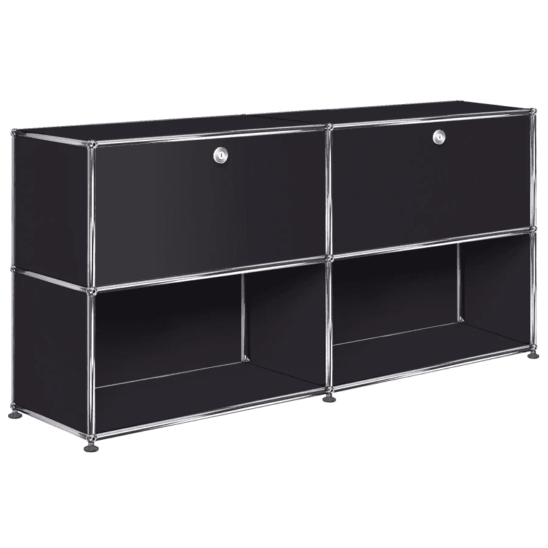 2x2 Modular Metal Sideboard with 2 top doors [W(750+750)XD350XH(350+350)]