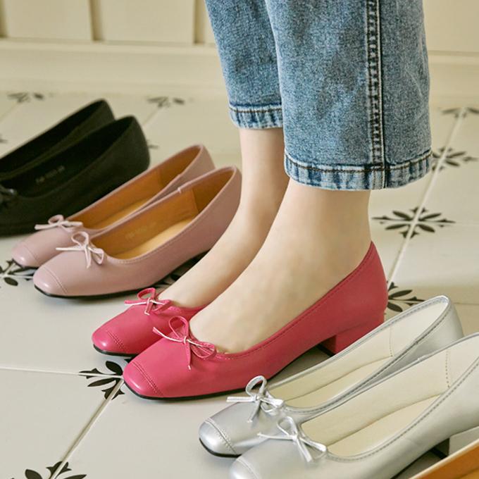 쿠키 리본 플랫(3cm)