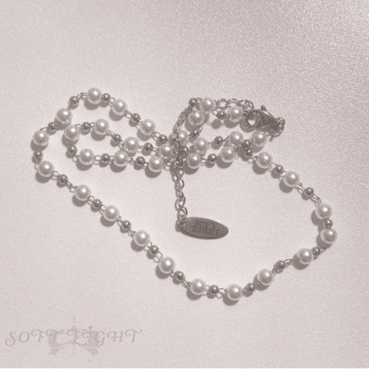 [SOFT EIGHT⋆쏘엣] Pearl and silver necklace