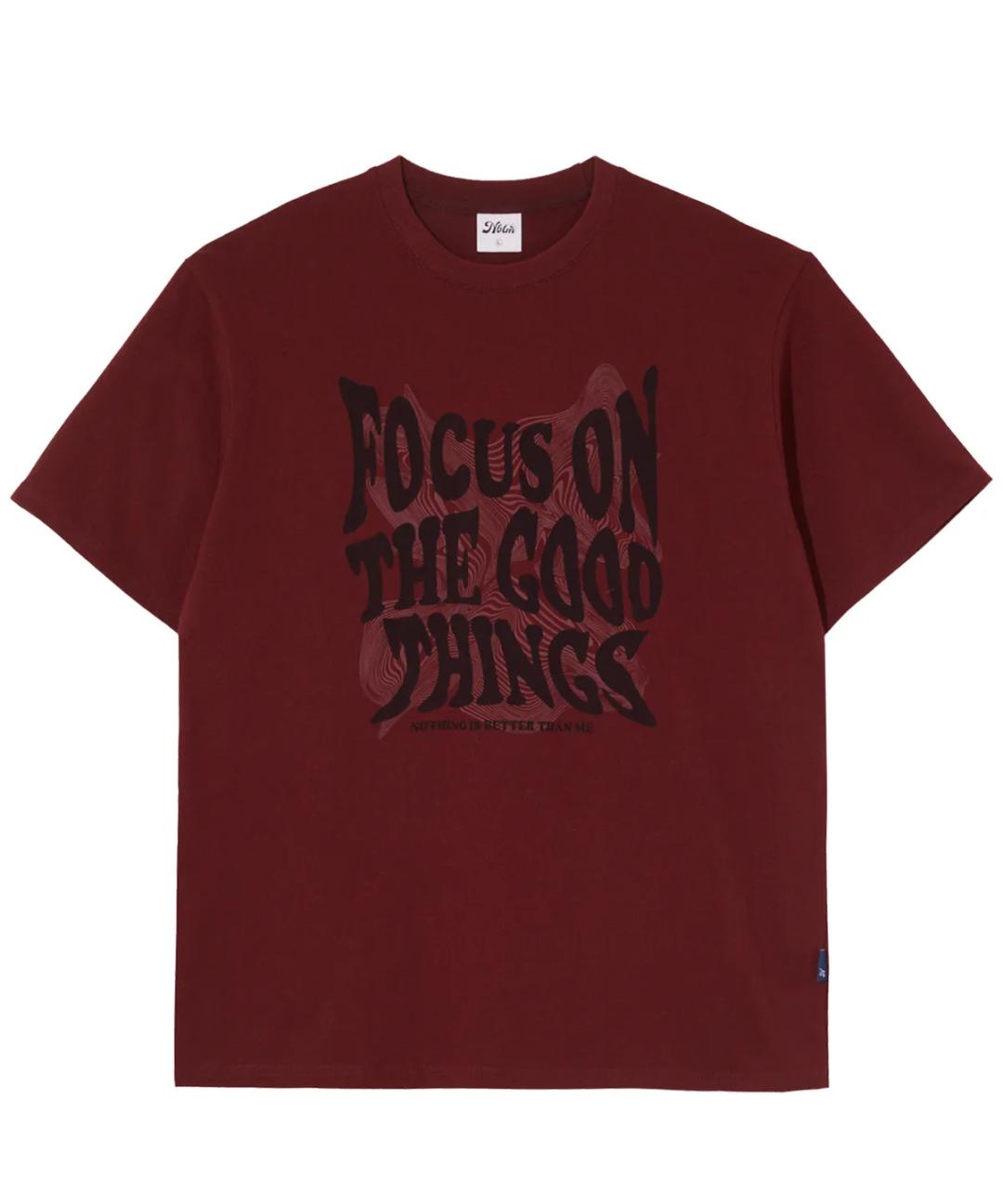 GEOMETRY LETTERING TEE_burgundy