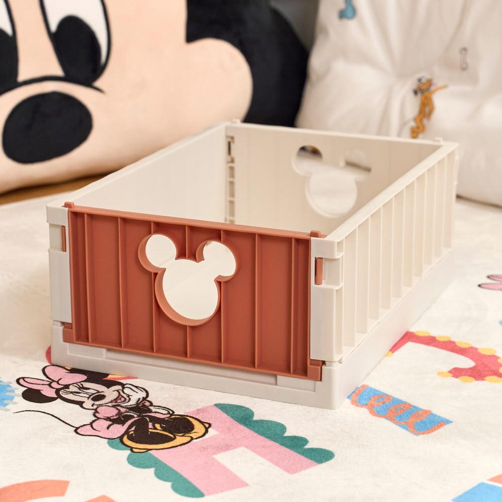 [디즈니] 미키 폴딩바스켓 29x21x12cm 소프트오렌지