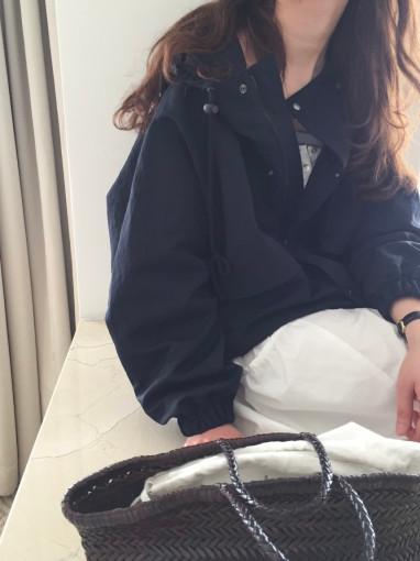 carol 캐롤 파크 후드 자켓 하이넥 긴팔 간절기 점퍼