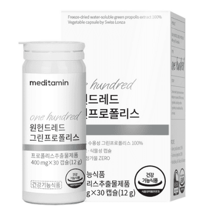 메디타민 원헌드레드 그린프로폴리스, 30정, 1개 - 프로폴리스 | 쿠팡