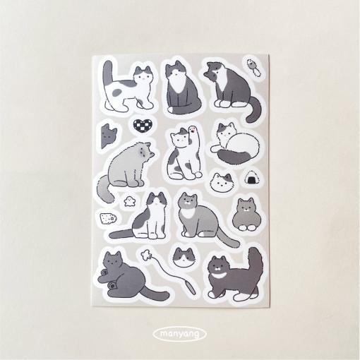 [마냥] 얼룩 고양이 스티커