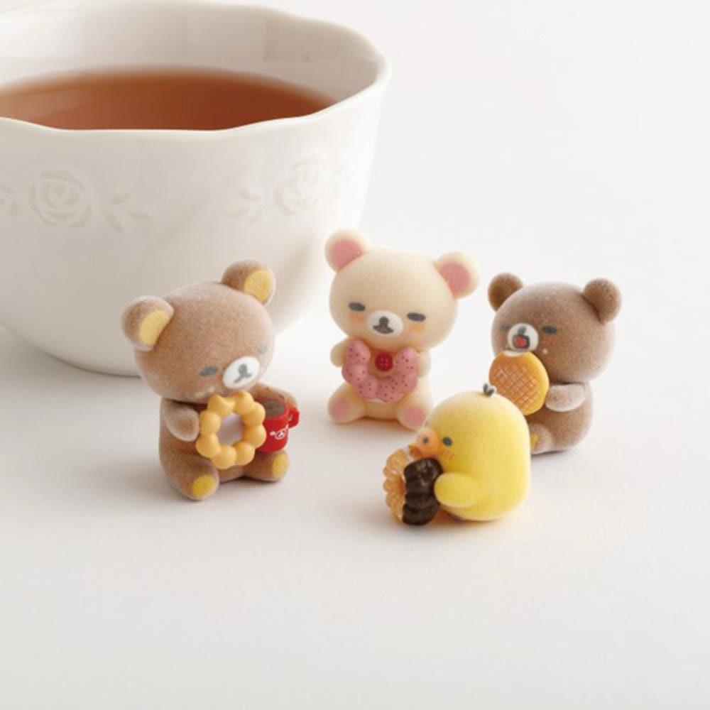 산엑스 리락쿠마 미스터도넛 콜라보 쁘띠 플로키 미니 피규어 코리락쿠마 토리 코구마