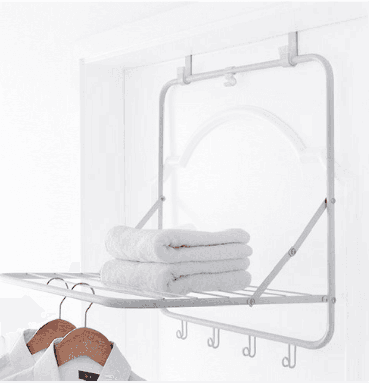 네이쳐리빙 모노블 접이식 문걸이 빨래건조대 크림화이트