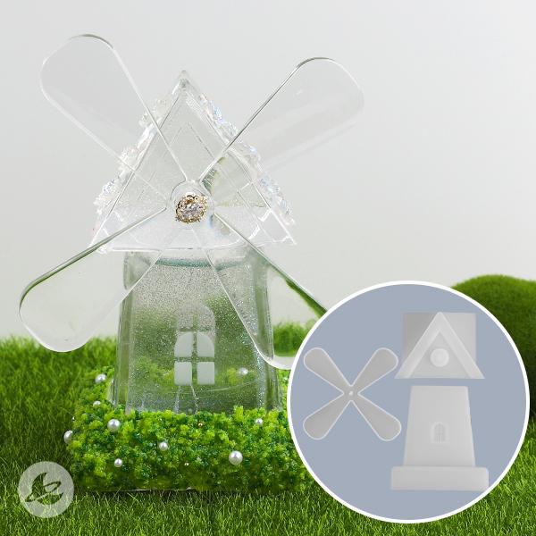 빙글빙글 풍차 쉐이커 몰드 레진 아트 재료 RM371