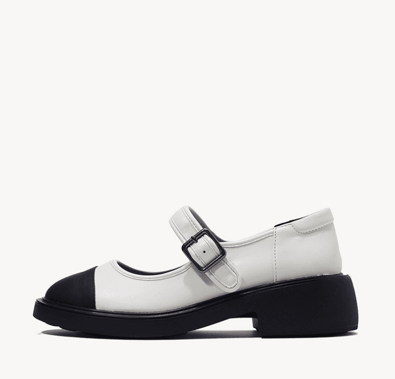 [라이징슈즈특가]F23P509 오티스 투톤 메리제인 플랫/로퍼 4CM [3COLOR]