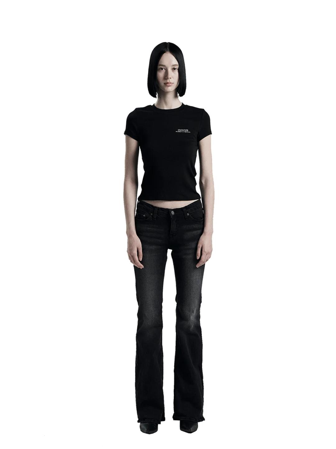 Vintage raw jean in black