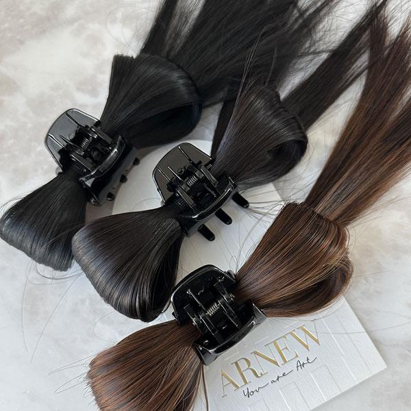 번타스틱 깃털번 까치번 부분가발 헤어집게핀