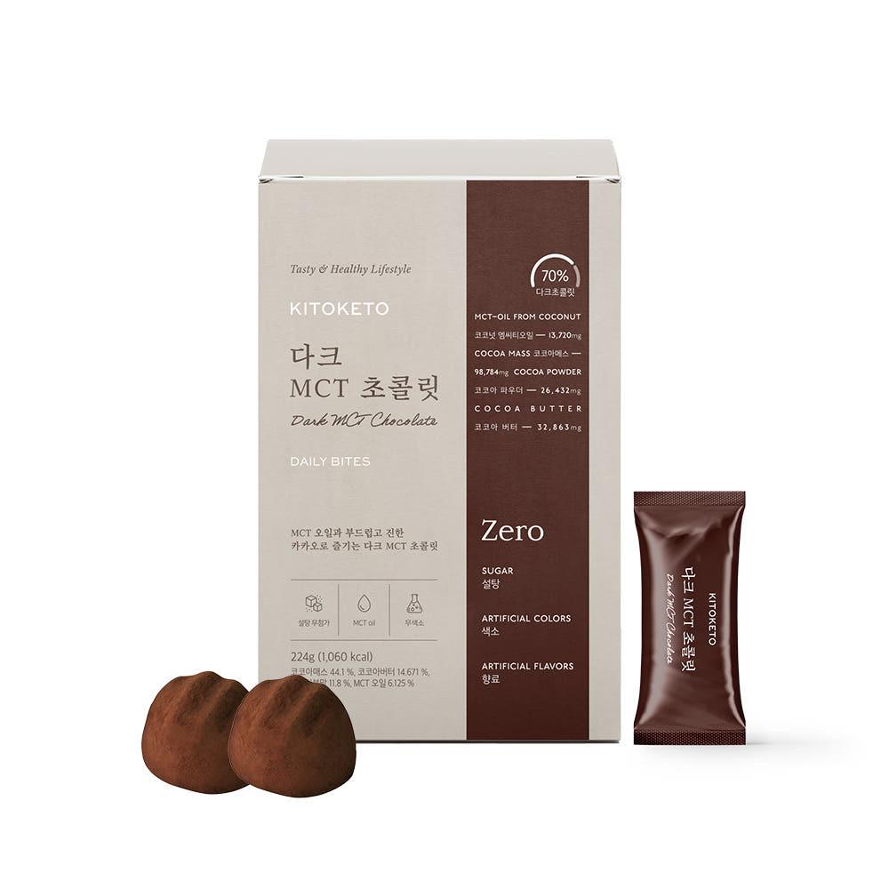 [키토케토] 다크MCT초콜릿 제로 무설탕 224g, 1개 