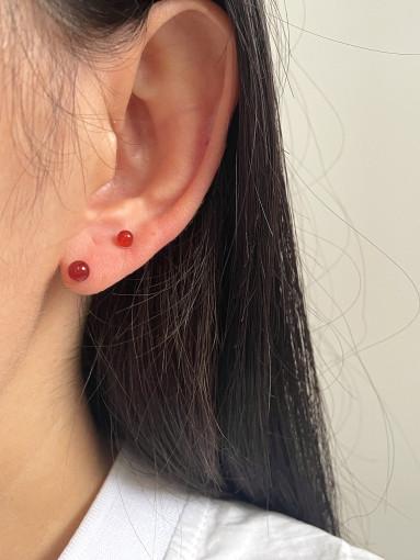 [모노로그] 레드오닉스 볼 실버 피어싱(2size)P103