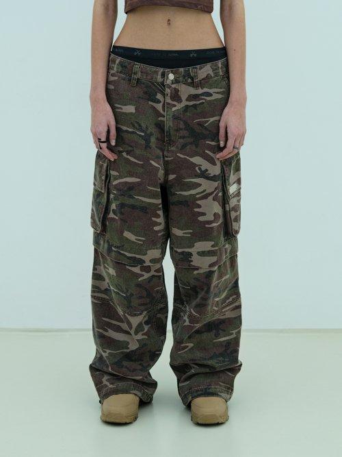 CAMO POCKET CARGO PANTS KHAKI
