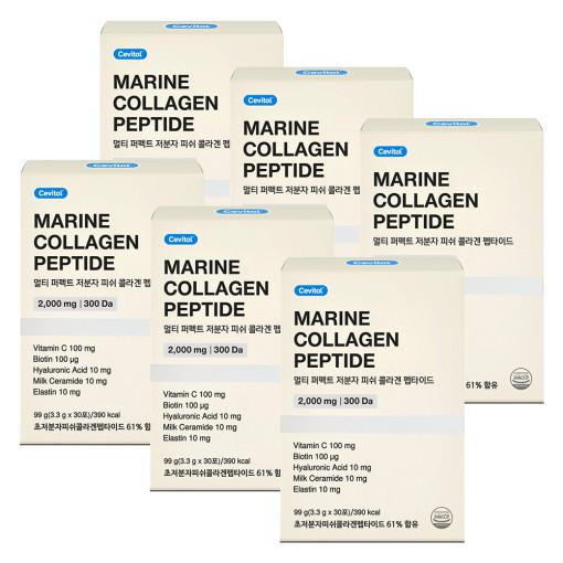 세비톨 멀티 퍼펙트 저분자 피쉬 콜라겐 펩타이드 30포 6박스 (6개월분) [원산지:상세설명에 표시]