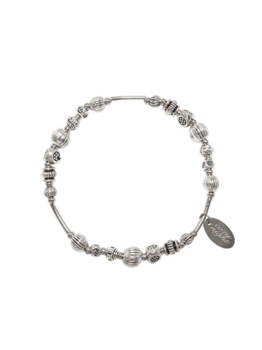 [C.Z.N.T] rondel pendant bracelet (silver)