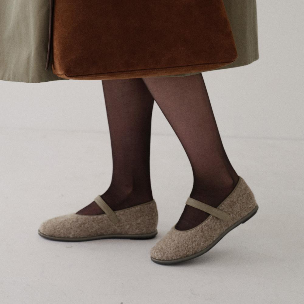 Danghye mary jane shoes Boucle Light brown