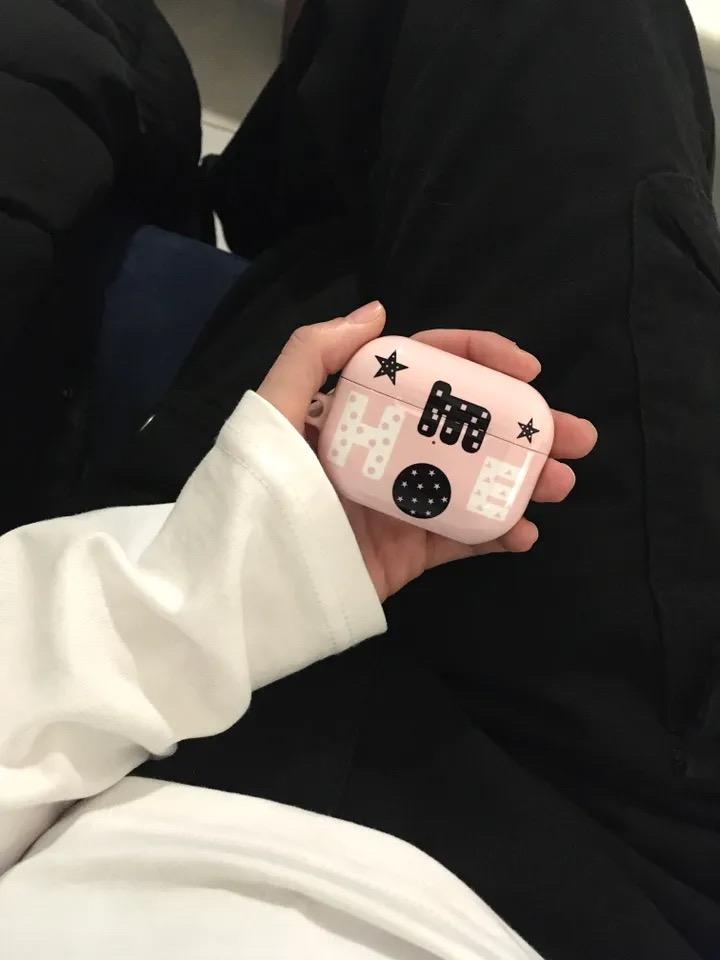 신상할인 pink 봄 핑크홈 도트 땡땡이 별패턴 에어팟케이스 