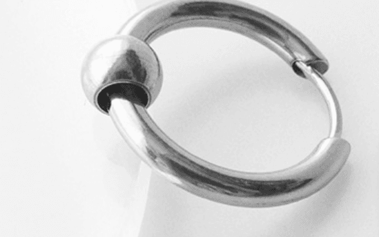 써지컬스틸 볼 포인트 2.5mm 베이직 데일리 심플 원터치 링 피어싱 귀걸이 E-0048