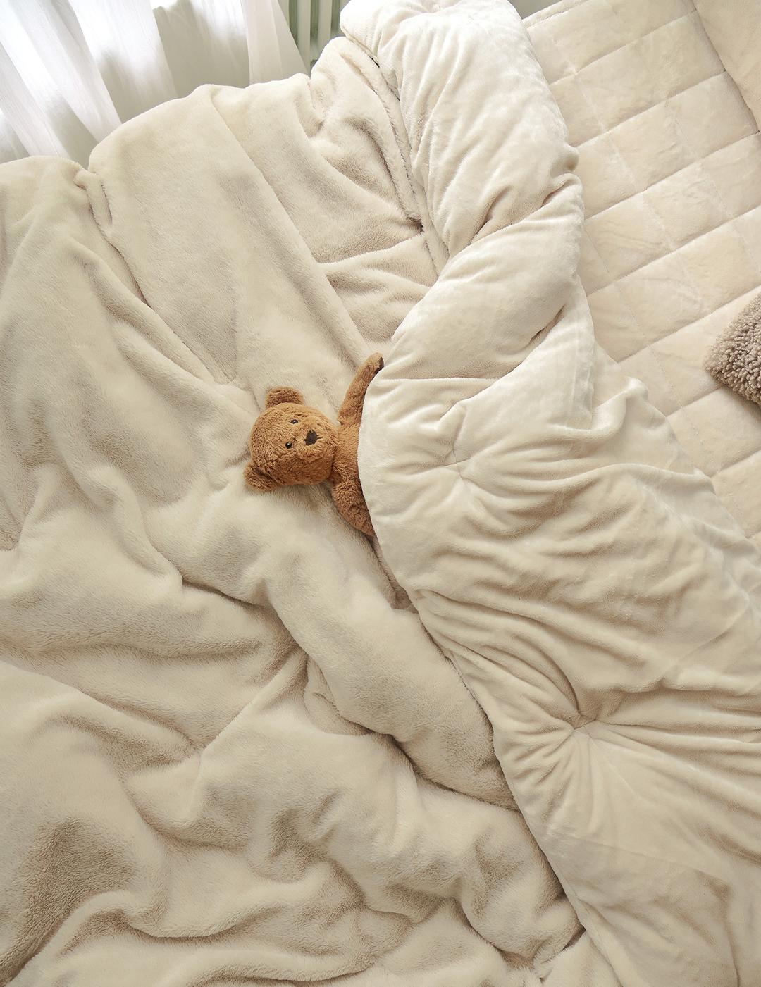 프림 10mm 라셀 극세사 항균 차렵이불 세트 3colors