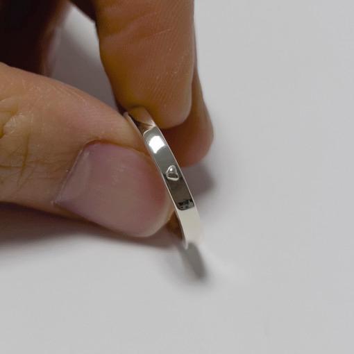 Mini heart flat ring 하트플랫링