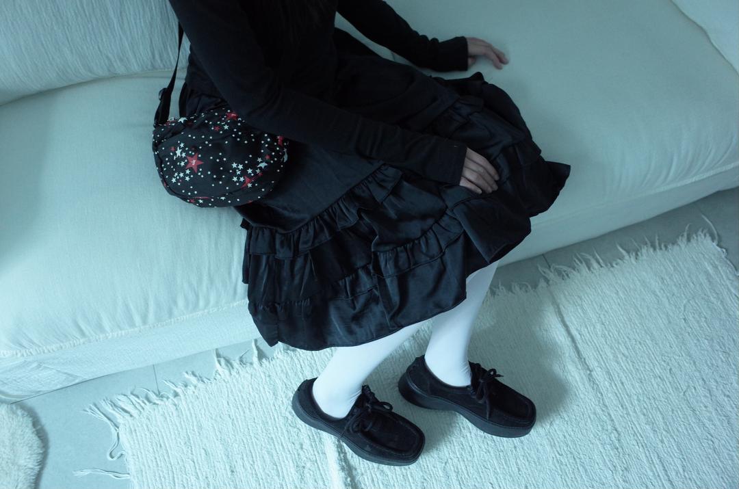 frill midi skirt (2colors)