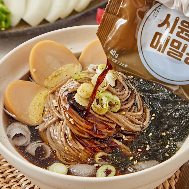 부드럽고 찰진 냉 메밀소바 비빔 메밀소바 6인분
