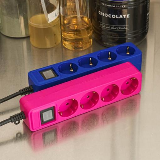 바나코 미드센추리 컬러 멀티탭 플러그4C - 2M