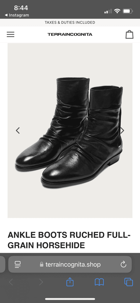 Ankle boots Ruched Full-Grain Horsehide