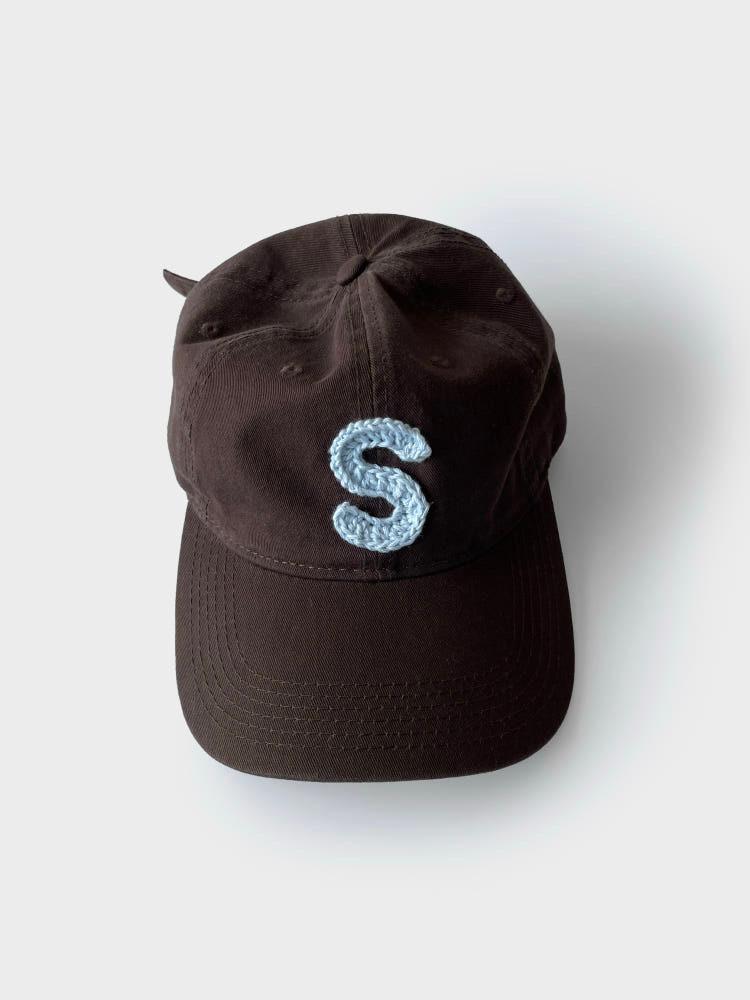 ggwel 꿸 커스텀 이니셜 카우보이 볼캡 [브라운]