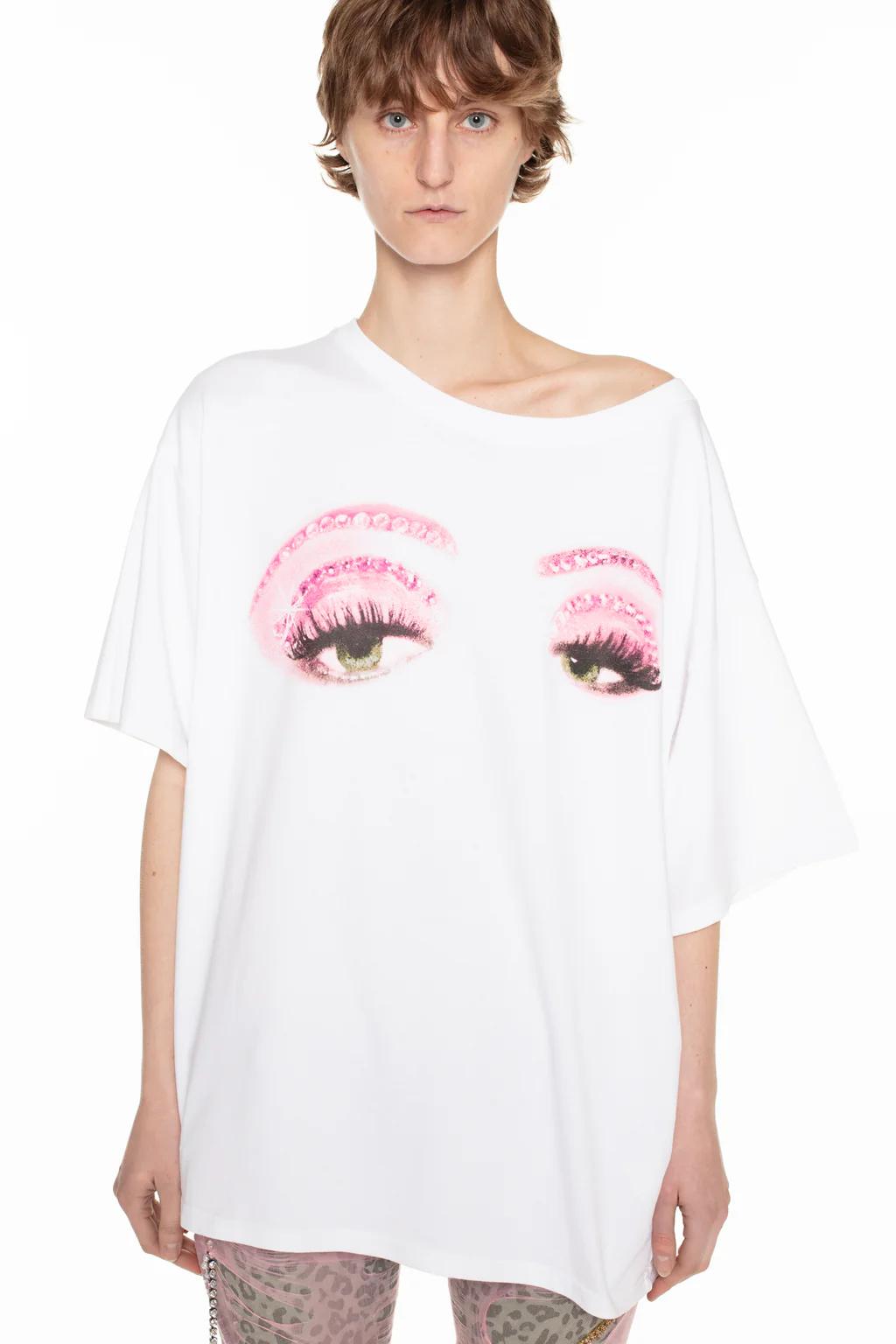 ALLINA EYES T-SHIRT in white | ALL–IN