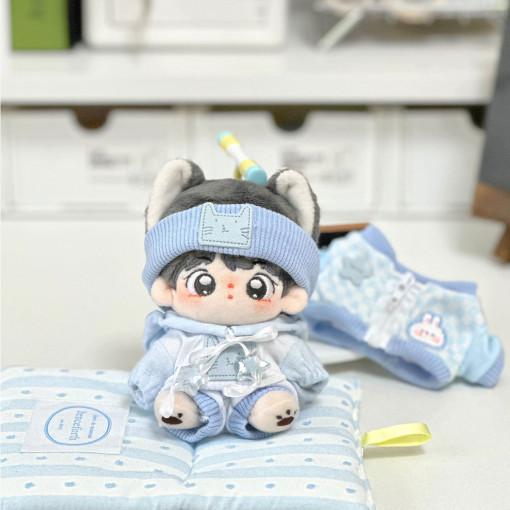 10cm 20cm 스포츠 냥 트레이닝 운동복 세트 후드 솜인형 아이돌 무속성인형 의상 옷