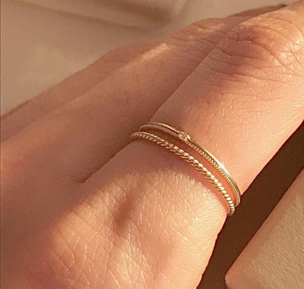 토프 14k 꼬임 반지 - 기본 꼬임 데일리 심플 데일리 반지