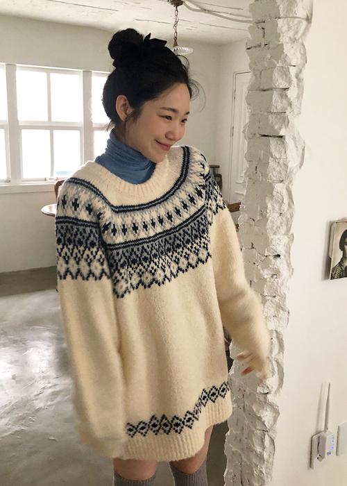 라피아 노르딕자가드니트원피스 (2color)