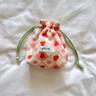 Terry String Pouch (vintage strawberry) 테리 스트링 파우치