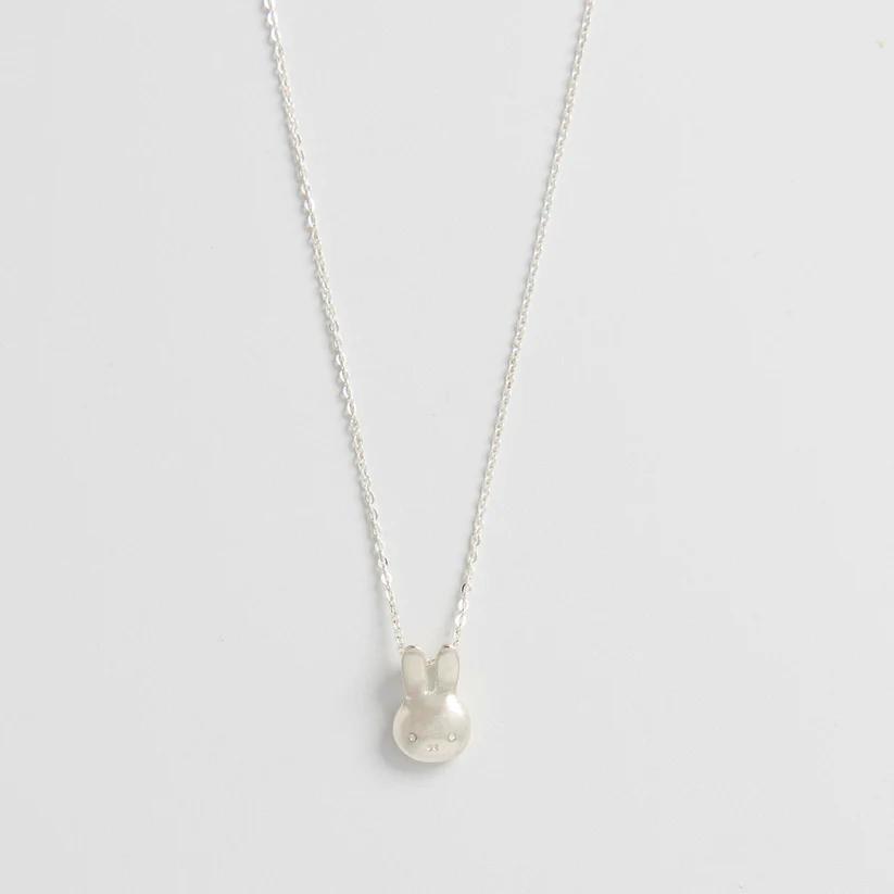 Sterling Silver Miffy Head Charm Necklace | Handmade in the UK